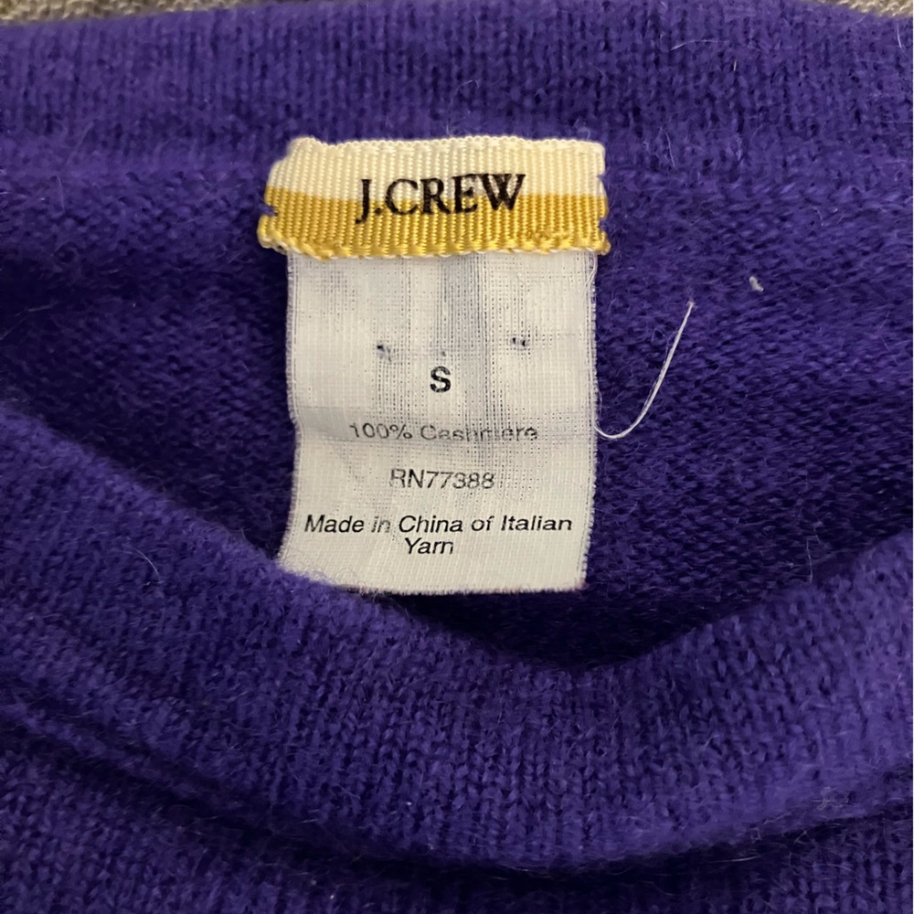 J. Crew Deep Purple Crewneck Sweater - Picture 2 of 5